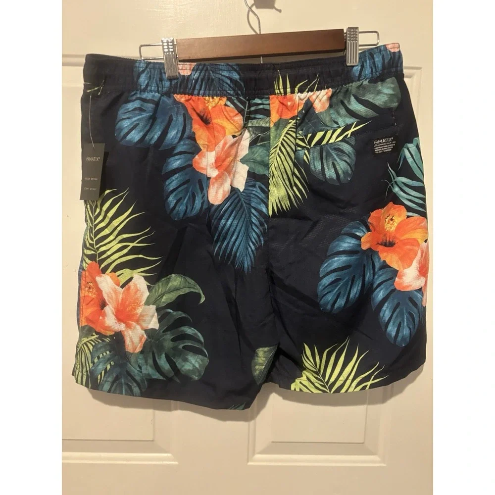Matix Shorts Performance Hybrid Board‎  Swim Trunks Floral Hawaiian Men's Medium